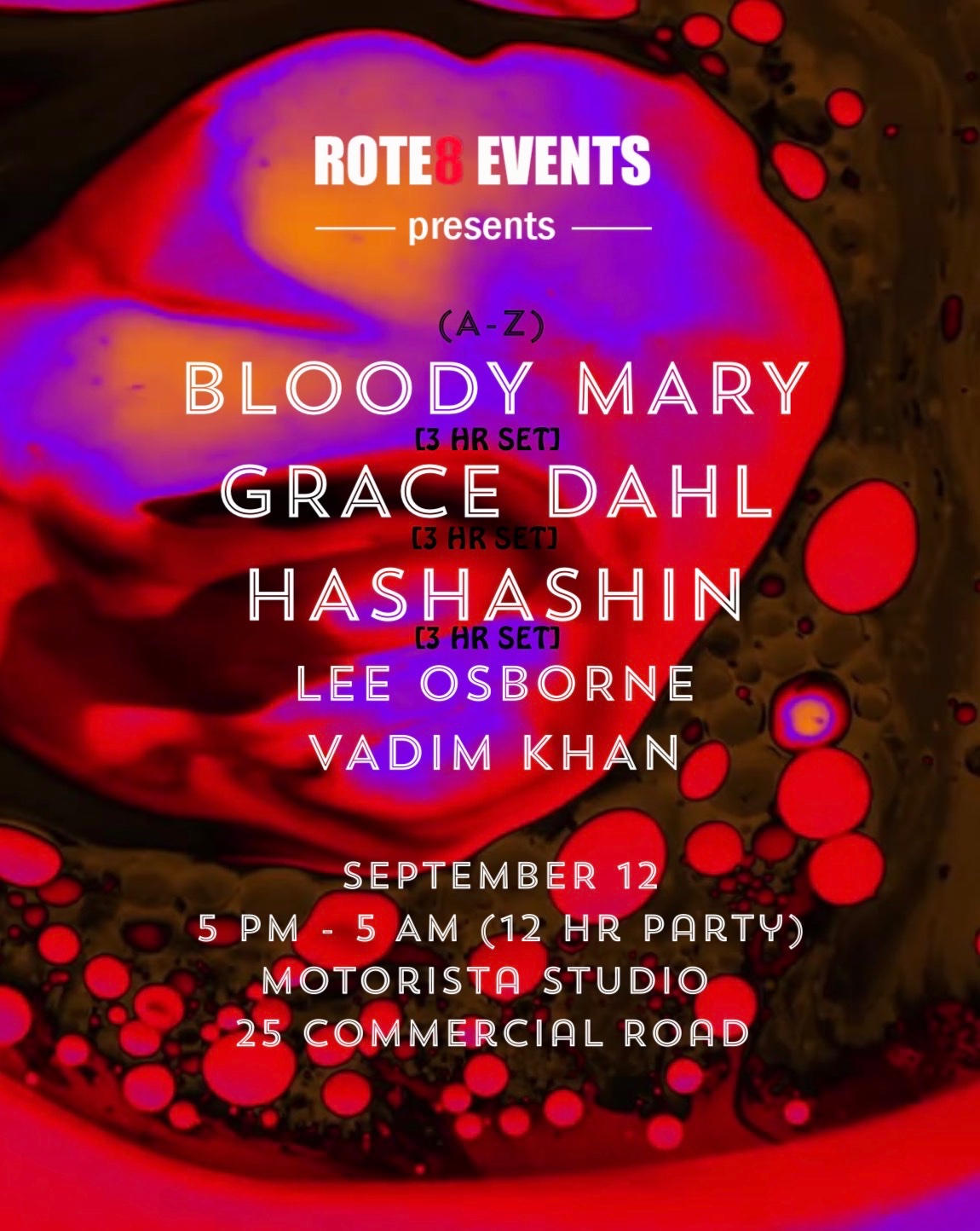 ROTE8 presents flyer